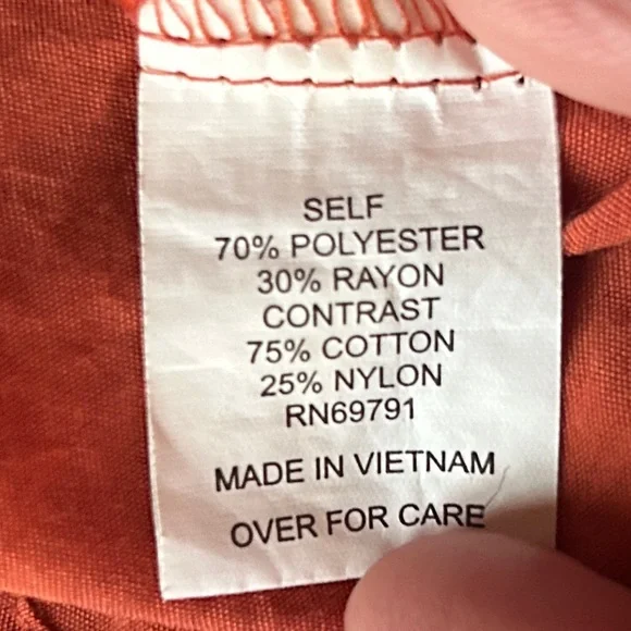 Figueroa & Flower Orange Blouse - Size Large - Picture 9 of 10